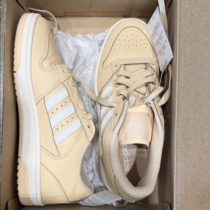 Adidas Cream Sneakers with White Accents